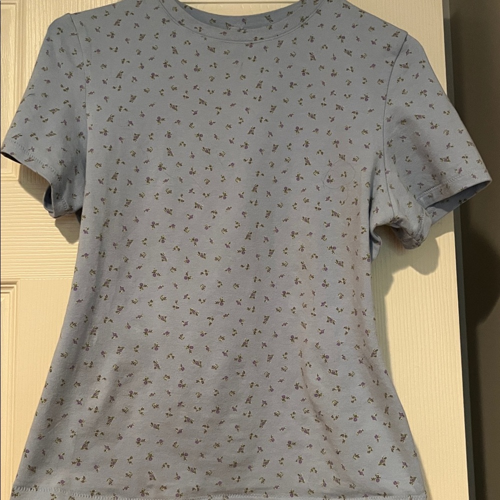 SKIMS Light Blue Floral Top